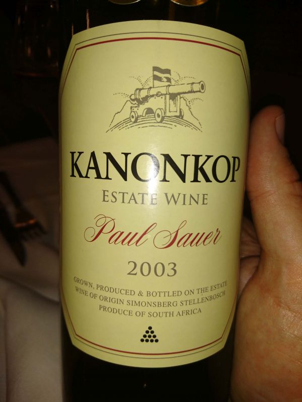 Kanonkop Paul Sauer 2003 